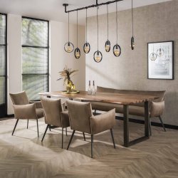 Hilton - Spisebordsstol i antracitgr fljl