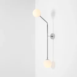 Limelight - Vglampe i forkromet metal og hvidt glas, hjde 99 cm