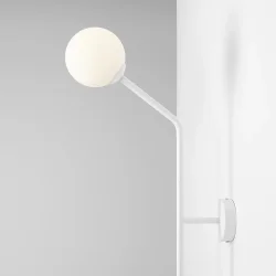 Limelight - Vglampe i hvidt metal og hvidt glas, hjde 99 cm