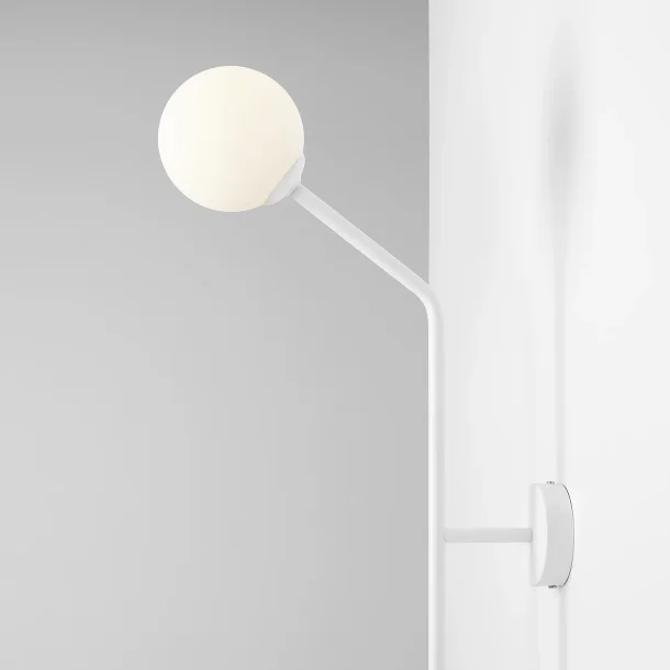 Limelight - Vglampe i hvidt metal og hvidt glas, hjde 99 cm