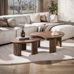 Massimo - Sofabordss�t i massiv brun akacie tr�