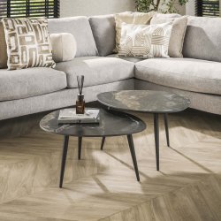 Forsa - Sofabordsst med keramiske toppe i organisk form