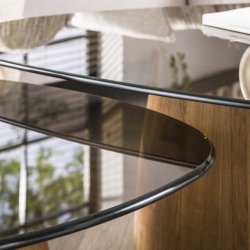 Vaso - Sofaborde med organisk form i brunt glas