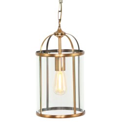Glamour - loftlampe i bronze og glas, diameter 20 cm.