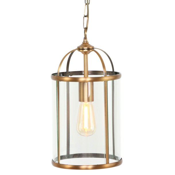 Glamour - loftlampe i bronze og glas, diameter 20 cm.