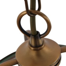 Glamour - loftlampe i bronze og glas, diameter 20 cm.