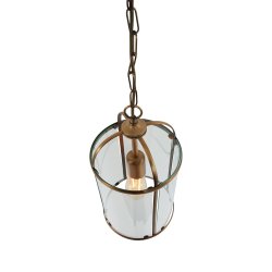 Glamour - loftlampe i bronze og glas, diameter 20 cm.