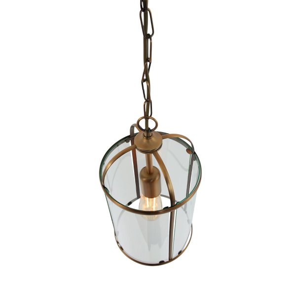 Glamour - loftlampe i bronze og glas, diameter 20 cm.