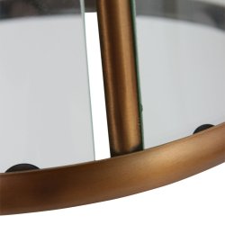 Glamour - loftlampe i bronze og glas, diameter 20 cm.