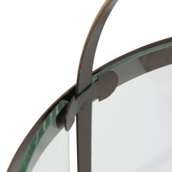 Glamour - loftlampe i bronze og glas, diameter 23 cm.