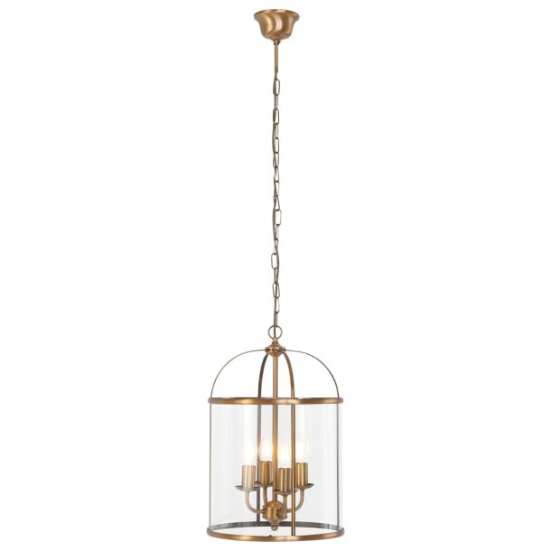 Glamour - loftlampe i bronze og glas, diameter 31 cm.