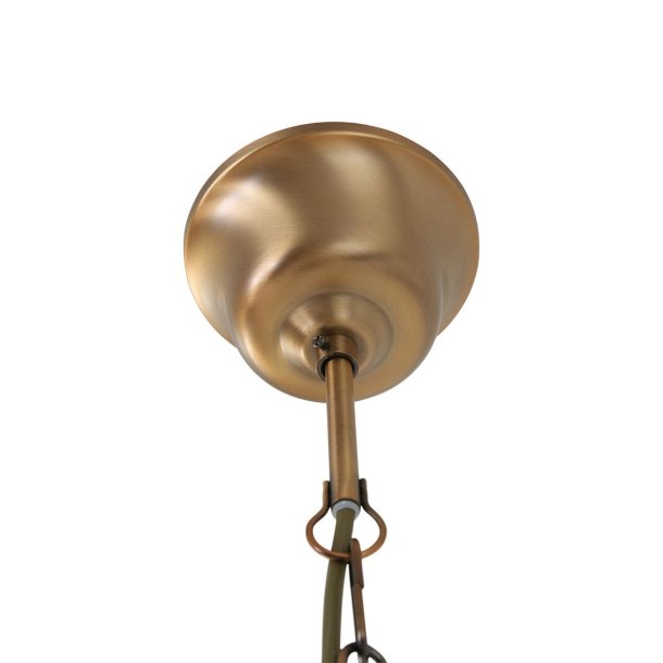 Glamour - loftlampe i bronze og glas, diameter 31 cm.