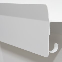 Benjy - Hattehylde i hvid metal, bredde 77 cm.