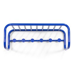 Flash - Hattehylde i marinebl metal med seks knager