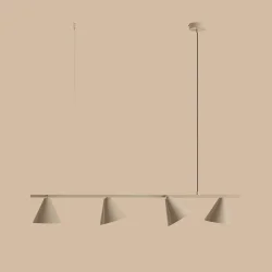 Frigg- Loftlampe i beige metal