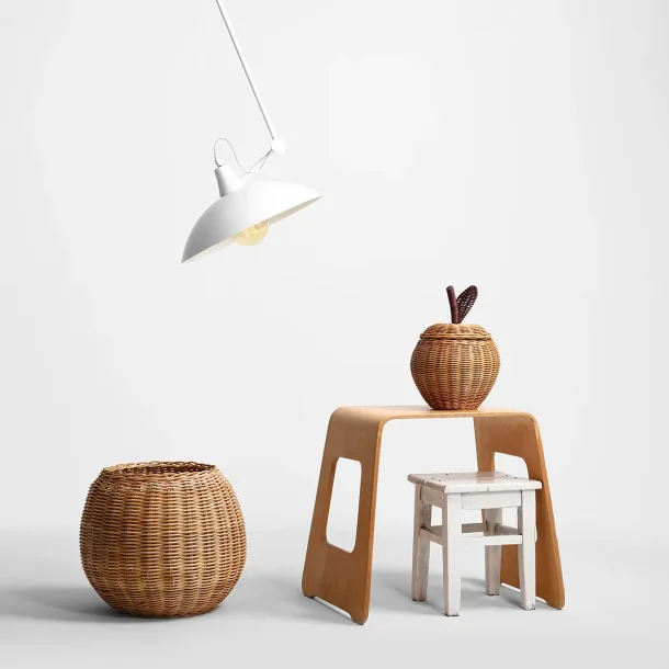 Mejlby - Loftlampe i hvid metal 