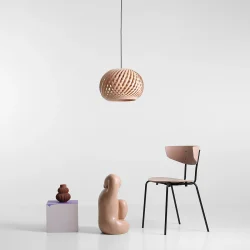 Nightfall - Pendel i flettet bgetr, diameter 40 cm.