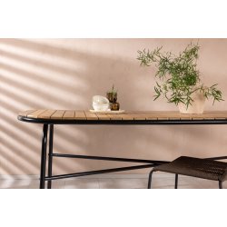 Torrox - Spisebord i akacietr og sort stl