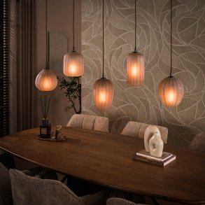 Fuji - Loftlampe i frosted brunlig glas med fem kupler