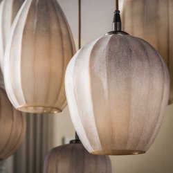 Fuji � Taklampa i frostat, brunaktigt glas