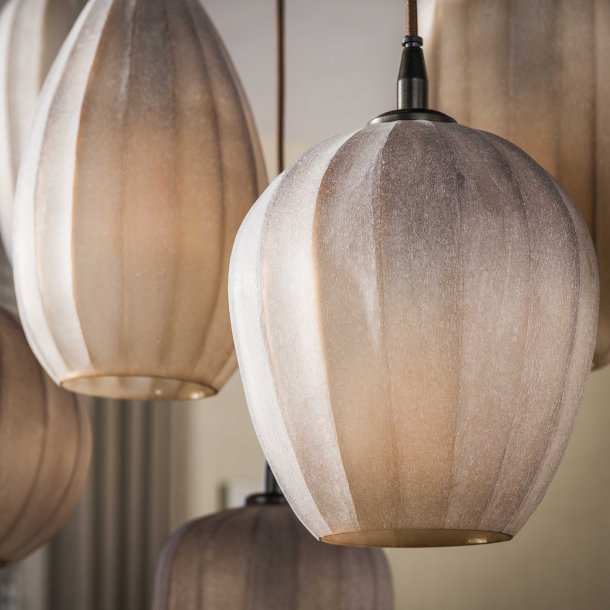 Fuji � Taklampa i frostat, brunaktigt glas