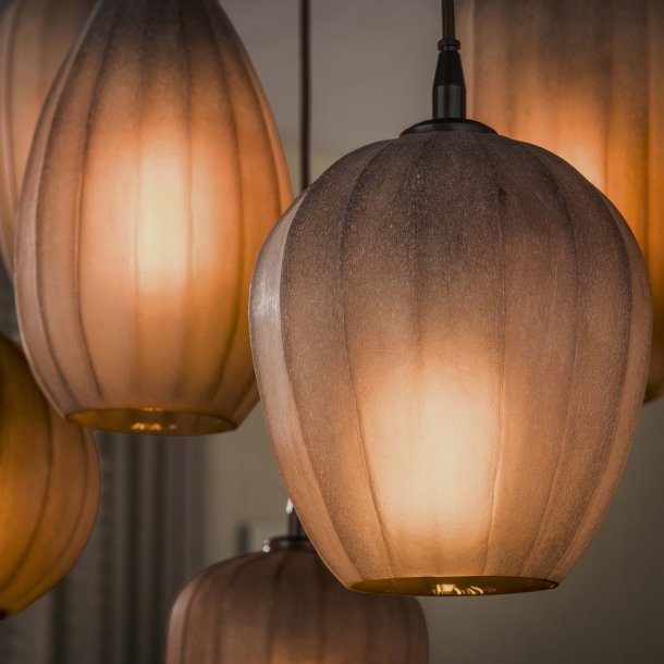 Fuji � Taklampa i frostat, brunaktigt glas