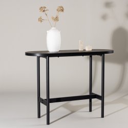 Slade - Konsolbord i sort metal og sort topplade