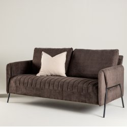 Oban - 2 personers sofa i brunt stof