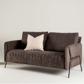 Oban - 2 personers sofa i brunt stof