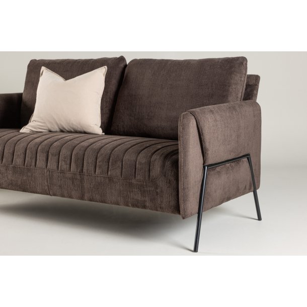 Oban - 2 personers sofa i brunt stof