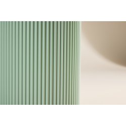 Luups - Sidebord/blomstersjle i lysegrn MDF, diameter 30,5 cm.