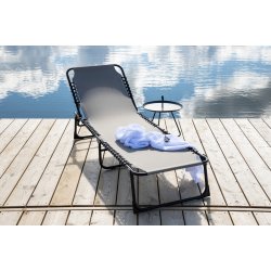 Bizerte - Solvogn i sort metal og gr stof