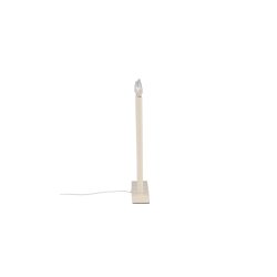 Juan- Bordlampe i beige metal med LED lys