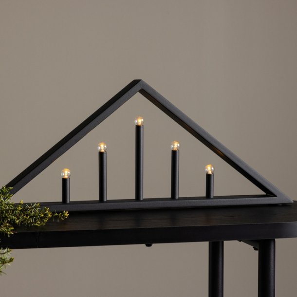 Rushmore- Bordlampe i sort metal med dmpbar LED lys