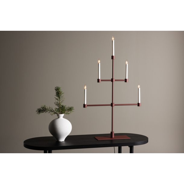 Douglas - Bordlampe i bordeaux farvet metal 