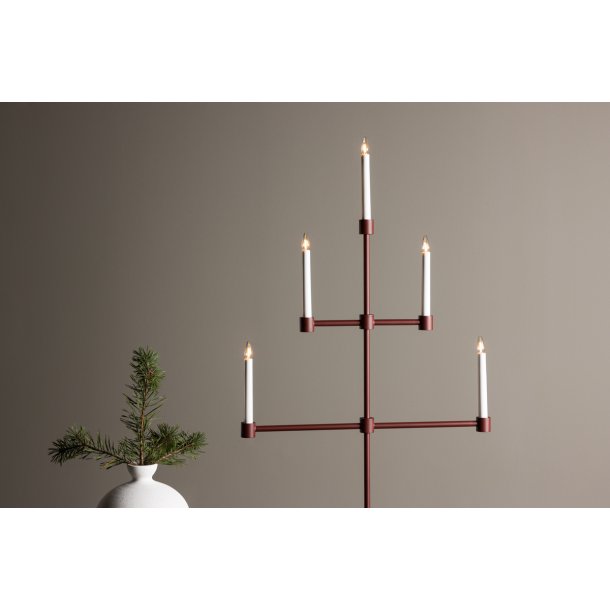 Douglas - Bordlampe i bordeaux farvet metal 