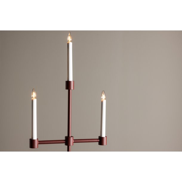 Douglas - Bordlampe i bordeaux farvet metal 