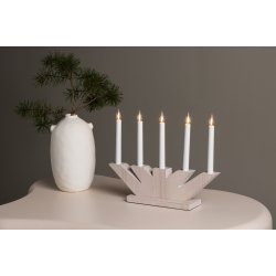 Ceduna - Bordlampe i lyst tr med 5 Led lys, bredde 41 cm.