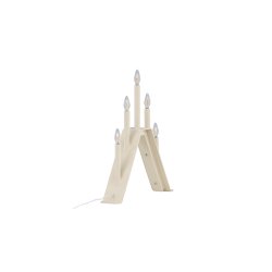 Topps - Bordlampe i beige metal med 5 dmpbare Led-prer