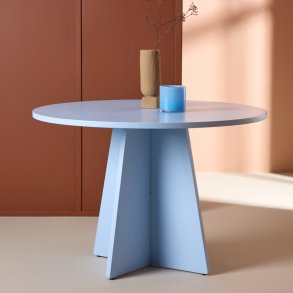 Pastello - Spisebord i lysebl MDF, diameter 110 cm.