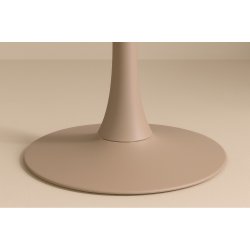 Dizell - Rundt spisebord i beigemalet, diameter 100 cm.