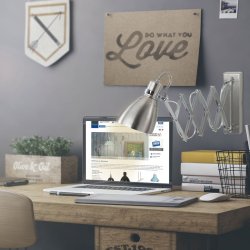 Hardy - vglampe i tre metalfarver med sakseudtrk