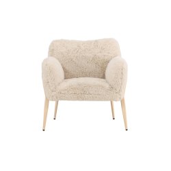 Gonzo - Lnestol i beige stof og metalben