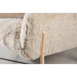 Gonzo - Lnestol i beige stof og metalben