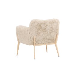 Gonzo - Lnestol i beige stof og metalben