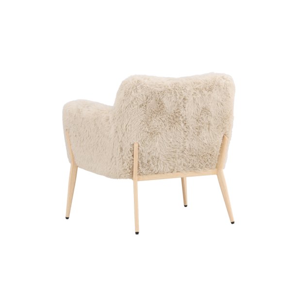 Gonzo - Lnestol i beige stof og metalben