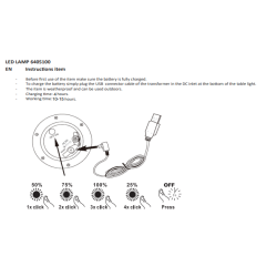 Azur - Lampe med vinkler, genopladelig