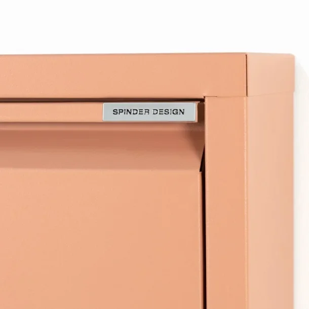 Zapato - Skoskab med 3 rum - terracotta farvet metal