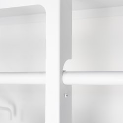 Koons - Hj hattehylde i hvid metal, bredde 100 cm.