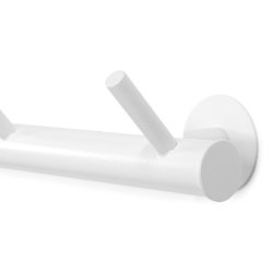 Brooks - Knagerkke med syv knager i hvid metal